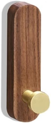 Natural Wood Hanger Wall Mounted Coat Hook Towel Hat Scarf Storage Rack