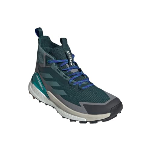 Image of adidas Mens Terrex Free Hiker 2.0 Goretex Hiking Shoes Aurora Ivy /Preloved Teal /Grey 9.5 Medium