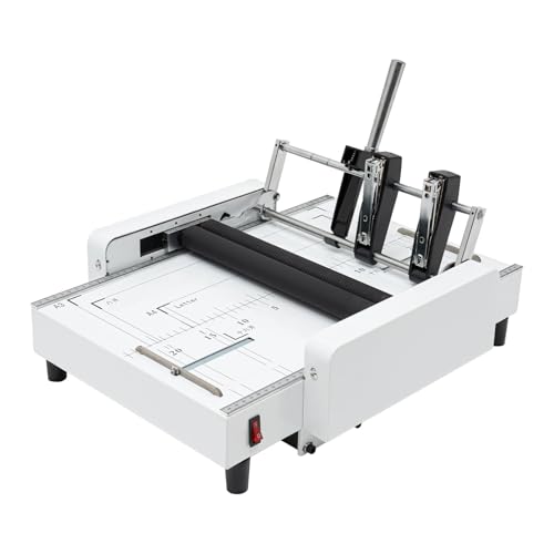 Máquina plegable de encuadernación de folletos, grapadora de carpetas de papel 2 en 1, 60 W con panel visible para escuelas, imprentas, oficinas