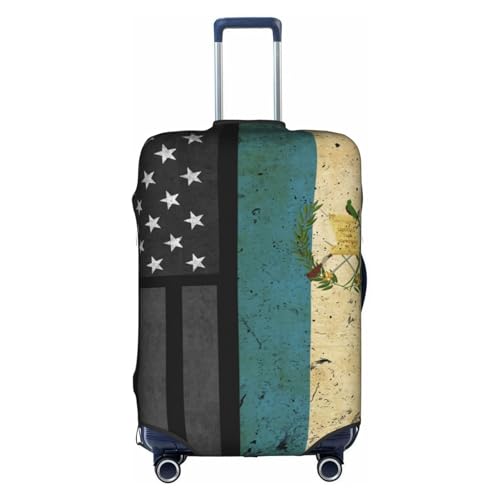 Travel Luggage Cover Vintage Guatemala Guatemalans And America Flag Fashion Washable Baggage Suitcase Protector Fit For Luggage Medium