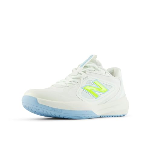 New Balance Womens FuelCell 796v5 Pickleball Pickleball Shoe Sea Salt/Cloud Blue 7.5