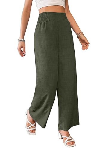 Image of Vogaan Trousers for Women | Women's Loose Fit Trousers | Women's High-Waisted Wide Leg Pant | Women Trousers Pants | Korean Trousers for Holiday