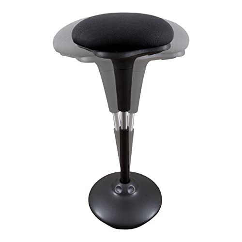 Image of Stand Up Desk Store Swivel Stool Active Sitting Chair with Adjustable Height for Standing Desks (Black, 13 inch Diameter)