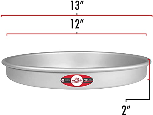 Fat Daddios Round Cake Pan, 12 X 2 Inch, Silver, With A Lumintrail Measuring Spoon Set #TOP1