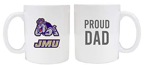 James Madison DukesProud Dad White Ceramic Coffee Mug (White). Officially Licensed Collegiate Product