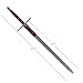 Whetstone Medieval Sword - William Wallace Double-Edged Blade Sword From Braveheart Replica with Stainless-Steel, Metal Hilt, and Leather Sheath