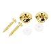 Gold Metal Guitar Strap Button Locking Secure Lock Universal Guitar Strap End Pins for Acoustic, Electric, Bass, Ukulele with Stylish Aesthetics, Easy Replacement Design