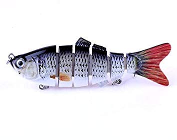 Sellify, Esche da Pesca, 10 cm, 18 g, Esche da Pesca a 6 segmenti