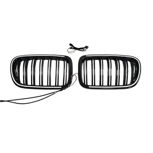 Calandre avant haut de gamme en PC pour BMW X4 F26 style double ligne avec feux LED