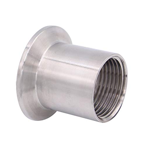 DERNORD Sanitary Female Threaded Pipe Fitting to 1.5 Inch TRI CLAMP (OD 50.5mm Ferrule) (Pipe Size: 1" NPT)