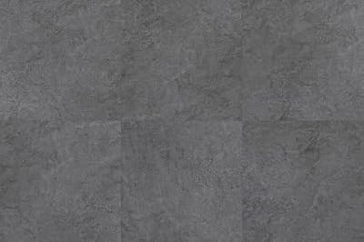 FlorExp Vinyl Floor Tiles 40-Pack Peel and Stick Floor Tiles 12 ×12 inch Floor Tiles 1.5mm Vinyl Floor for Office, Kitchen,Living Room Cover 40 Sq.Ft,Dark Concrete Effect