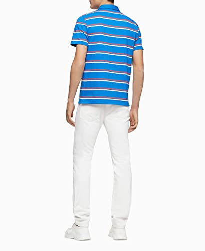 Image of Calvin Klein Men's Liquid Touch Polo Stripe with UV Protection