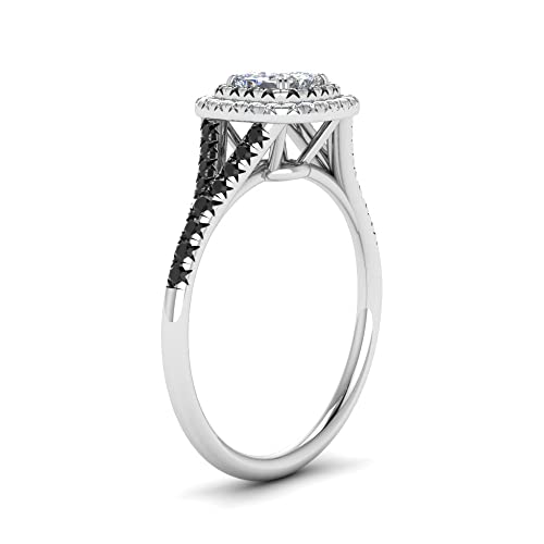 Image of Choose Your Gemstone Delicate Double Halo Diamond CZ Ring Sterling Silver Princess Shape Halo Engagement Rings Matching Jewelry Wedding Jewelry Easy to Wear Gifts US Size 4 to 12