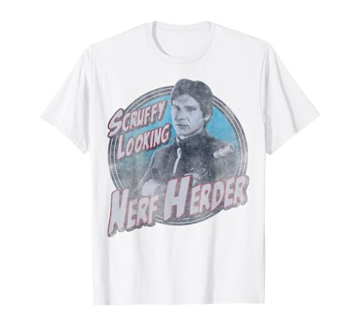 Image of Star Wars Han Solo Nerf Herder Circle Vintage Portrait T-Shirt