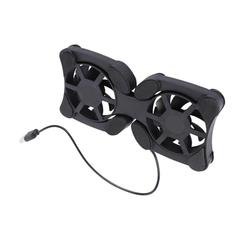 Base refrigeradora portátil plegable para laptop con dos ventiladores, alimentada por USB, diseño compacto para viaje y uso en casa miniatura 7