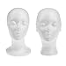 2er Pack Weibliche Kopf Modell Perücke Haar Hut Display Styropor Schaum Mannequin Puppe 260 x 190 x 105 mm