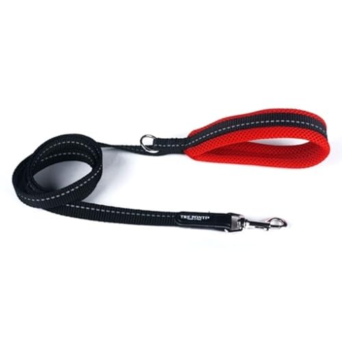 Tre Ponti Guinzaglio Economic Mesh con maniglia, 100 cm x 1,5 cm, diversi colori, colore: rosso