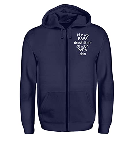 Sweat à capuche zippé bleu taille S avec inscription humoristique pour homme
