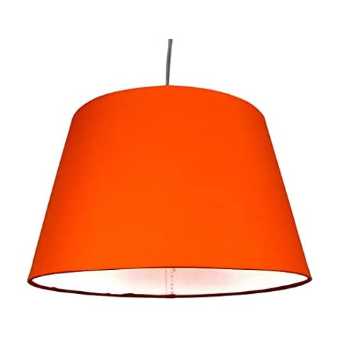 Cotton Drum Shade - Burnt Orange (10inch 25cm Diameter) Cover