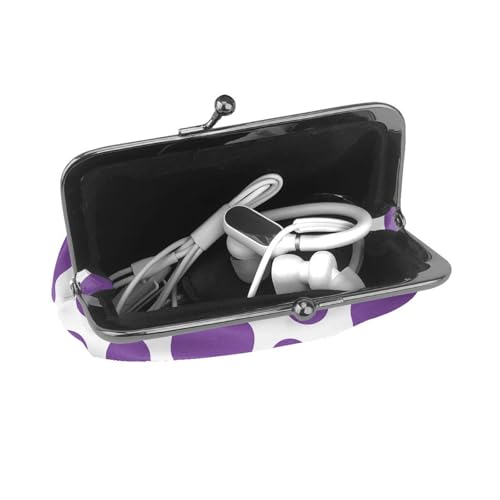 Pu Leather Buckle Coin Purse Colorful Cow Print Girls Kiss-Lock Change Purse Wallets4