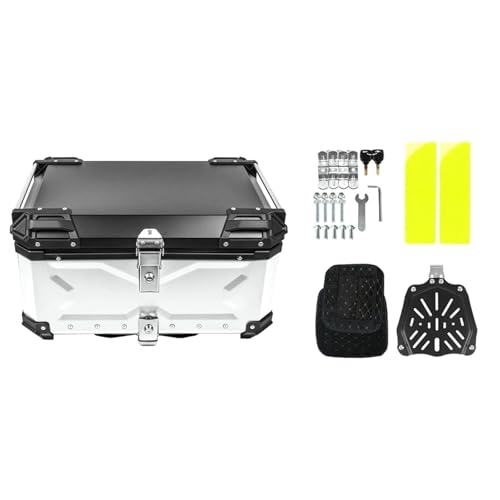 Top case moto argent 65L pour BMW GS et Ducati Multistrada