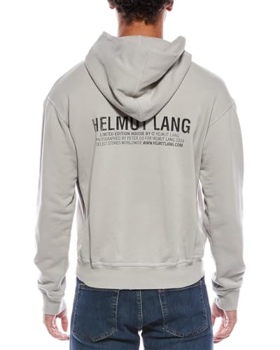 Helmut Lang Mens Postcard Hoodie, M, Gray2