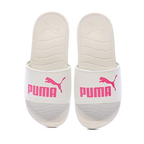 Image of PUMA Unisex Popcat 20 Slide Sandal, Vaporous Gray Glowing Pink, 7 US Men