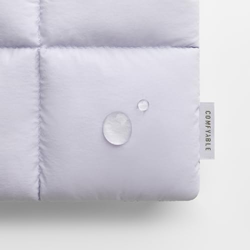 Image of Comfyable Puffy Laptop Sleeve 15 Inch 16 Inch, Quilted Puffer Laptop Carrying Case, Pillow Pouch Compatible for MacBook Air 15 in M4 2025 & MacBook Pro 16 in M4 2024, Lavender