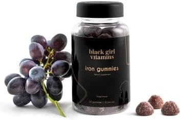 Black Girl Vitamins - Iron Gummies (20 mg), Supports Iron Deficiency & Anemia, Gluten-Free, Gelatin Free, Made in The USA (Grape, 60 Count) 30 Day Supply - Image 7