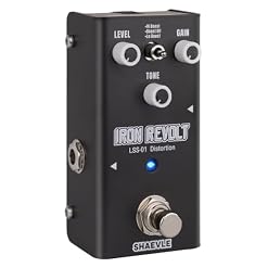 Distortion Guitar Pedal – Full-Analog Circuit with 3 Distortion Tones, True Bypass, Compact Size for Guitarists IRON REVOLT(Distortion) - Les Beatles, Paul McCartney, John Lennon, RIngo Starr, George Harrison