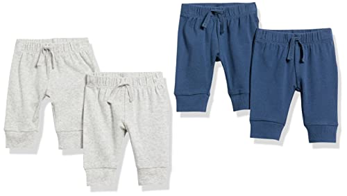 Image of Amazon Essentials Baby Boys' Cotton Pull-On Pants, Multipacks