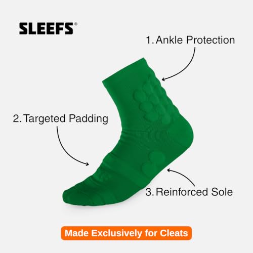 Image of SLEEFS Padded Football Socks for Anti-Blister and Cleat-Ready Fit