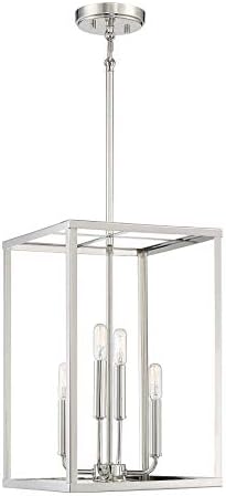 Meridian M30008PN Pendant, 4-Light 240 Total Watts, Polished Nickel