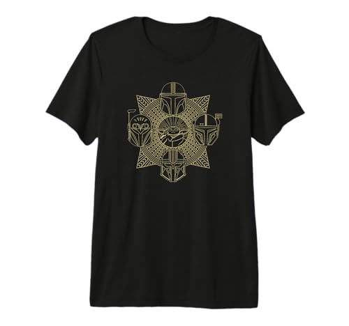 T-shirt Star Wars Mandalorian Bounty Hunter vêtement géométrique pour fan