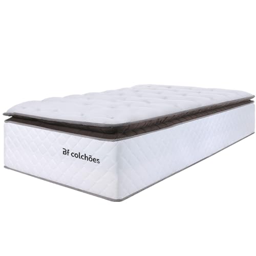 Colchão Solteiro Molas Ensacadas com Pillow Top Extra Conforto 88x188x38cm - Premium Sleep - BF Colchões