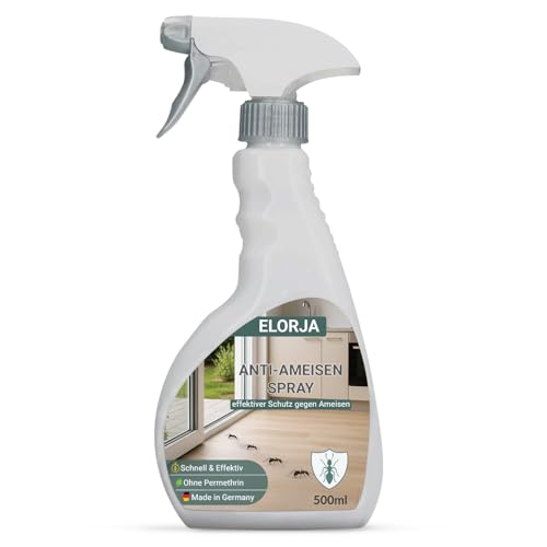 Elorja® Ameisenspray 500 ml [mit Sofortwirkung] Ameisenspray mit Langzeitwirkung - Anti Ameisenspray, Effektive Ameisenabwehr für außen und innen