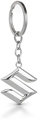 Maruti Suzuki Logo Metallic Car & Bike Key Chain (Silver)