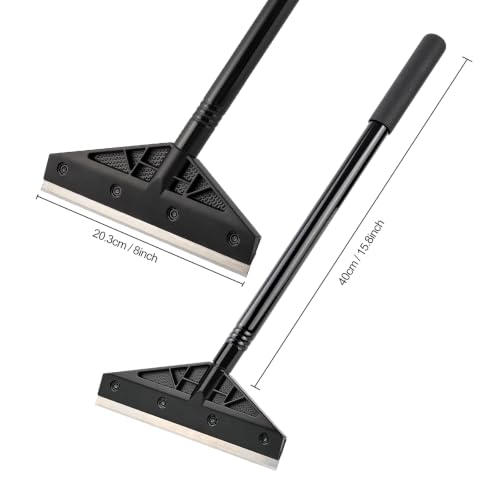Image of Gomake 8 '' Razor Blade Scraper Tool with 5PCS Razor Blades for Glass Clean,Paint,Old Label,Decal Sticker,Adhesive Remover,Flooring Removal Razor Blade Scraper(Short Handle Scraper With Blades)