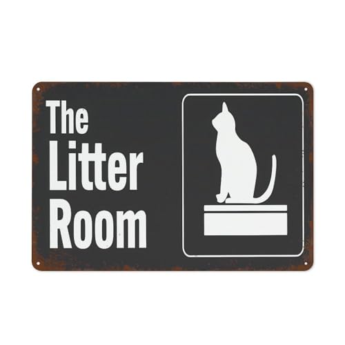 The Litter Room - Décoration murale amusante en métal vintage pour homme, grotte, bar, pub, club, maison, 20,3 x 30,5 cm