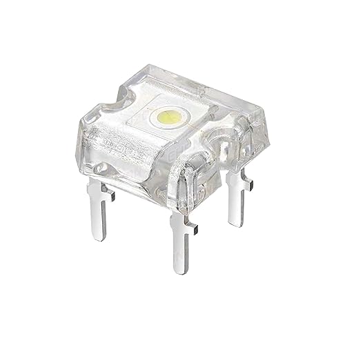 5pcs LED Diode Flat Top Superflux Warm White Red Green Blue Yellow DIP DIY Superflux PCB Emitting Lamp Bulb(white)