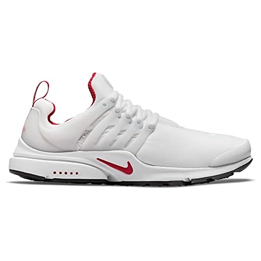Nike Män Air Presto sneakers, Vit - Vit ren Platinum University Red Black - 45 EU