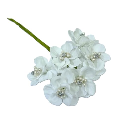 Generico 36 Fiori fiorellini da bomboniera Artificiali con punto luce 4 cm | VARI COLORI IN OFFERTA | CREAZIONE BOMBONIERE FAI DA TE fiore per bomboniere (Bianco)