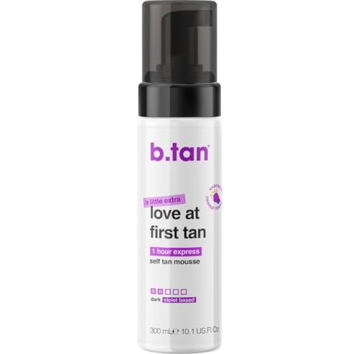 b.tan Large Violet Base Self Tanner Mousse | A Little Extra Love At First Tan - 1 Hour Express...