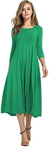 WOMENS LADIES PLAIN JERSEY SWING DRESS CASUAL LONG SLEEVE MIDI DRESSES SKATER