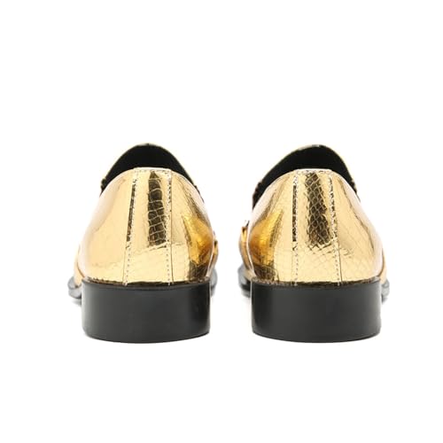 Men's Leather Shoes, Simple Striped Color Matching Men's Dress Shoes, Wedding Party Banquet Nightclub Stage Host Barber Uniform Office Work Shoes4