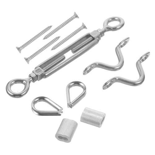 PRETYZOOM Tensores para cables de acero inoxidable para barandales, tensores ajustables de alta resistencia para uso exterior, conexión segura para cable con quijada miniatura 1