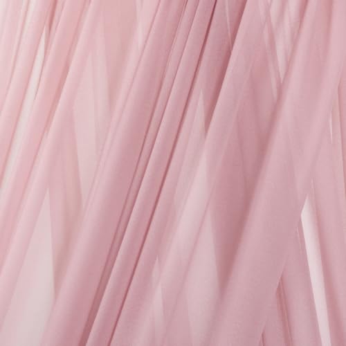 Image of MLMC Dusty Rose Wedding Arch Draping Fabric 4 Panels 29 inch x 20 FT Extra Long Gauze Drapes Sheer Backdrop Curtains 6.6 Yards Outdoor Drapery Panels for Wedding Ceremony Party Ceiling Decoration