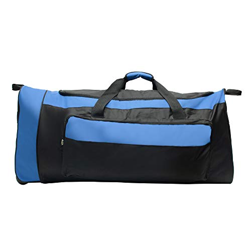 CWC Wheeled Duffel Bag - Collapsible and Multipurpose (36 inch, Blue)