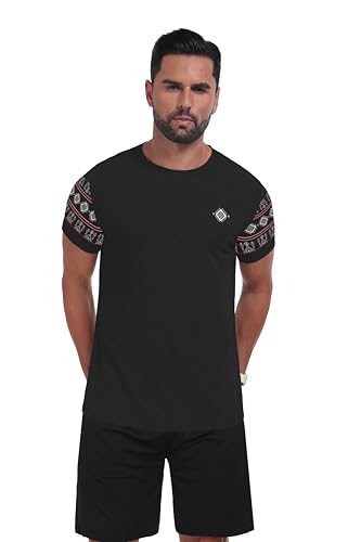 Men's T-Shirts Casual Summer Western Aztec Print Short Sleeve Tops Basic Comfortable Tees Shirts3