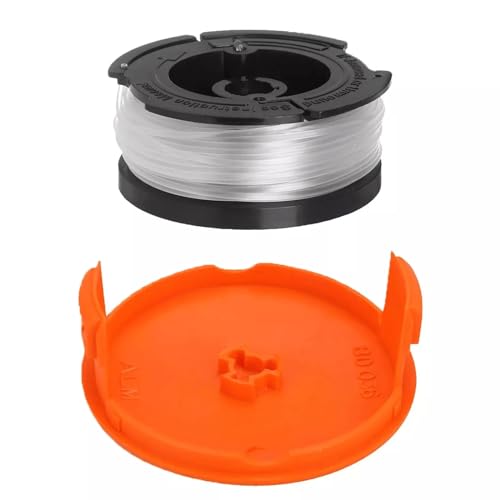Masterpart Bobina y línea de recortadora con tapa de cubierta compatible con timmers Black & Decker Reflex Grass